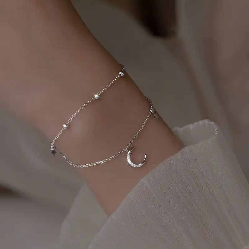 Pulsera Charms Luna y Estrellas