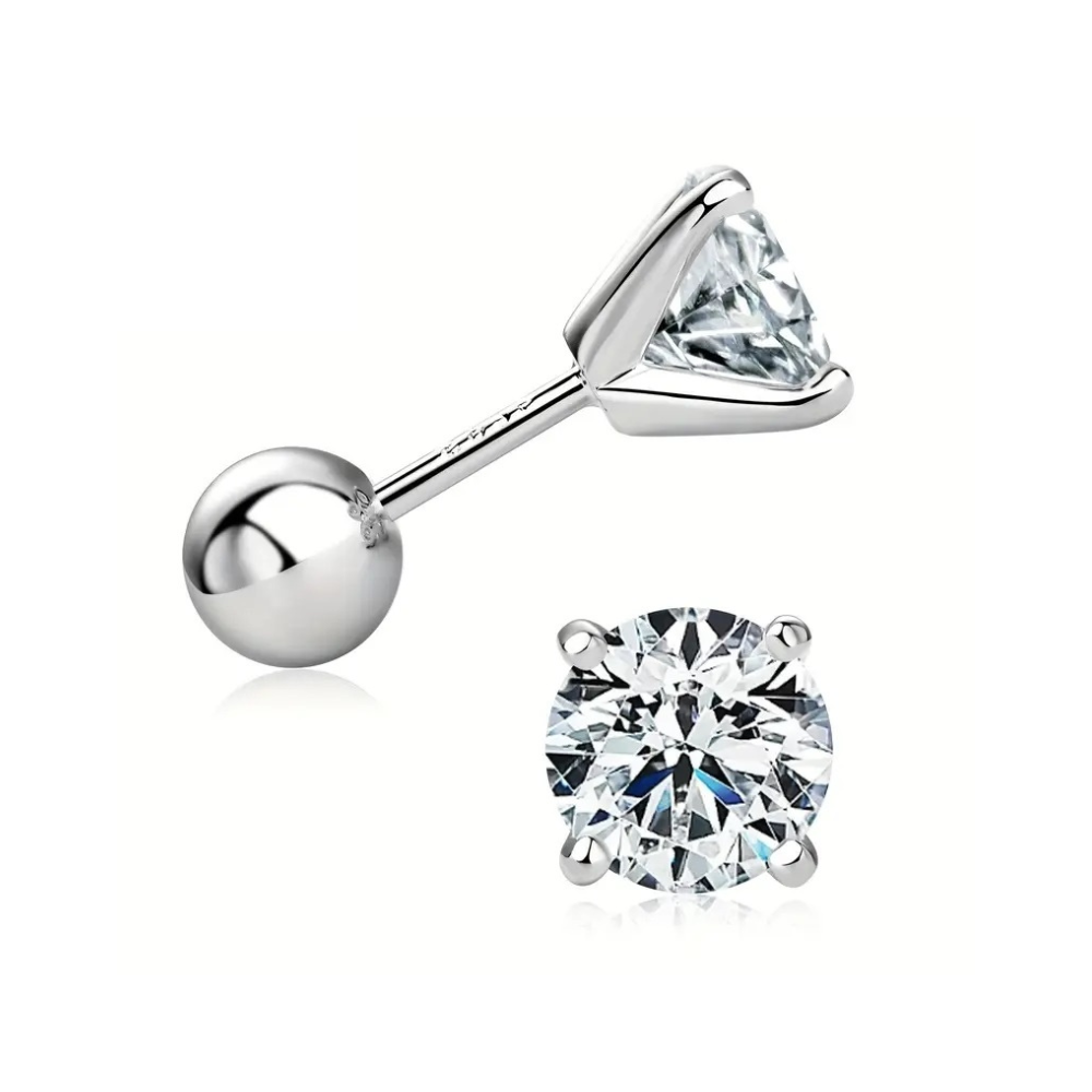 Pendientes de botón - Plata 925