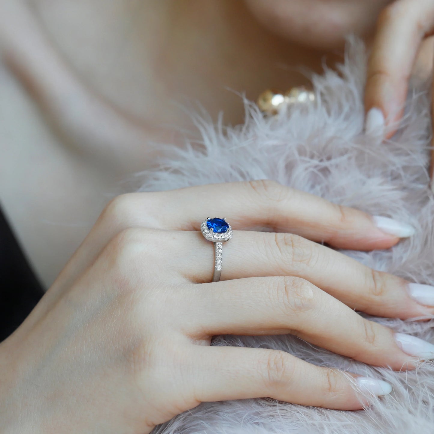 Anillo Piedra Azul - Plata 925