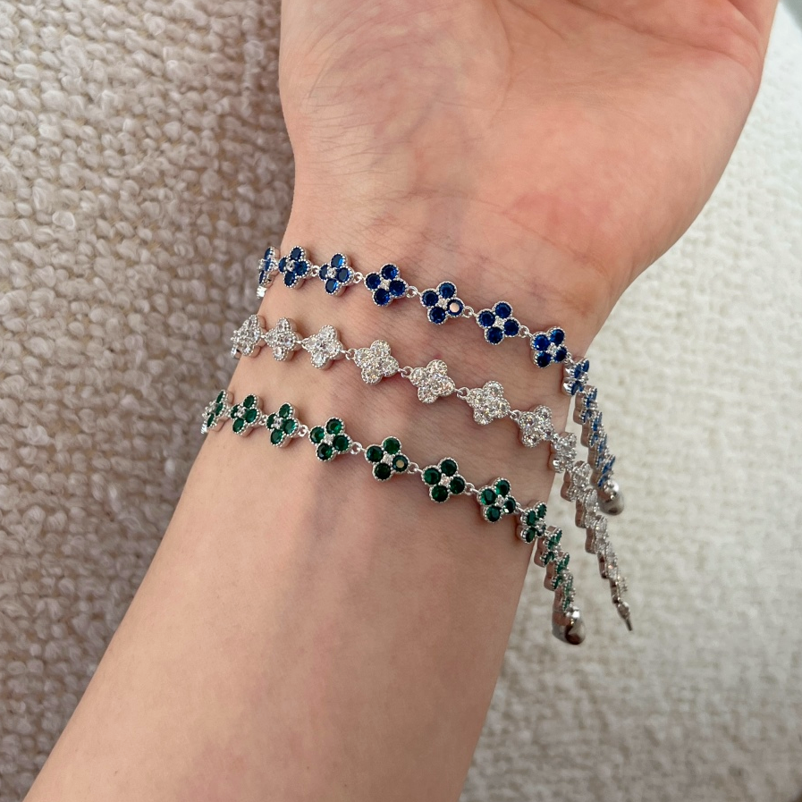 Pulsera Flores de Cristal