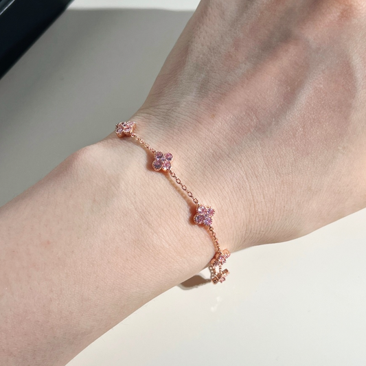 Pulsera Trébol con Brillos