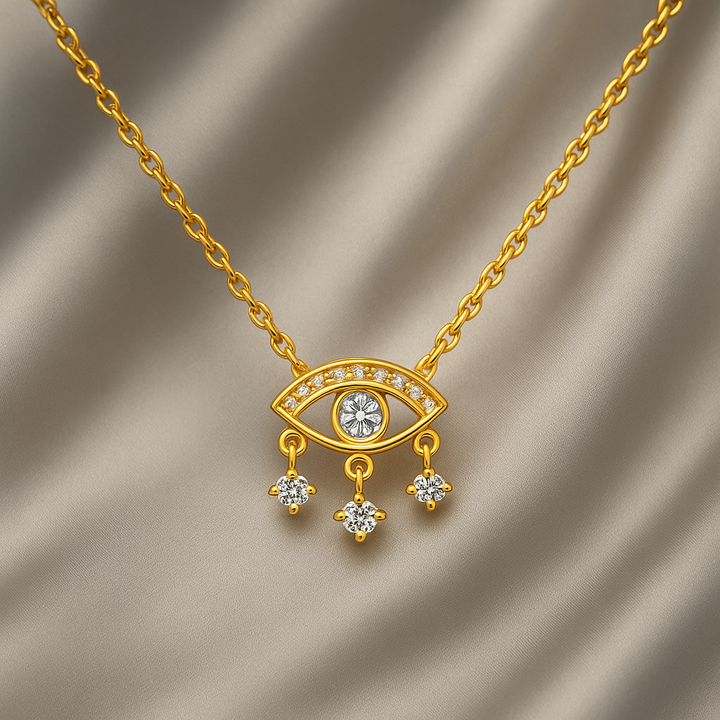 Collar Ojo Turco en Dorado y Plateado