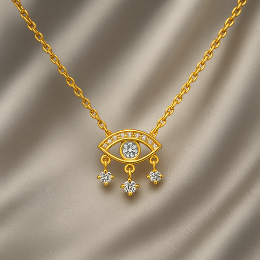 Collar Ojo Turco en Dorado y Plateado