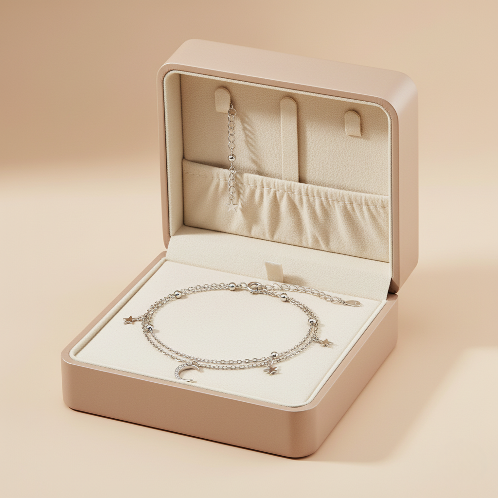 Pulsera Charms Luna y Estrellas