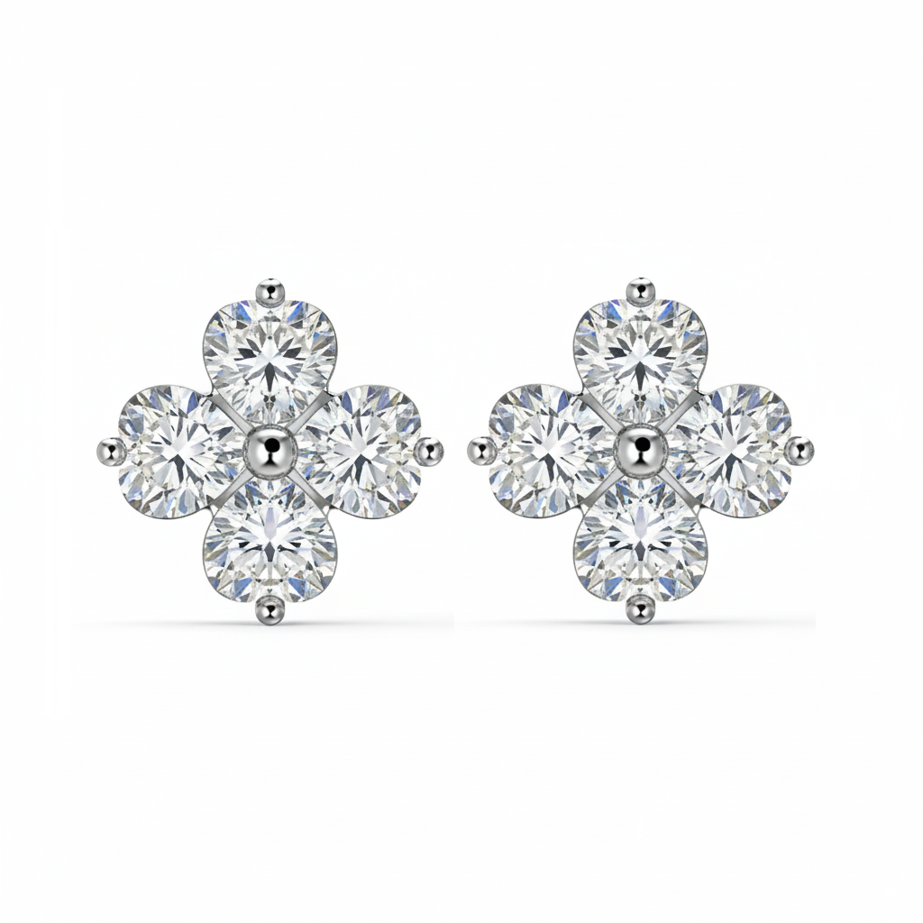 Pendiente Cuatro Hojas