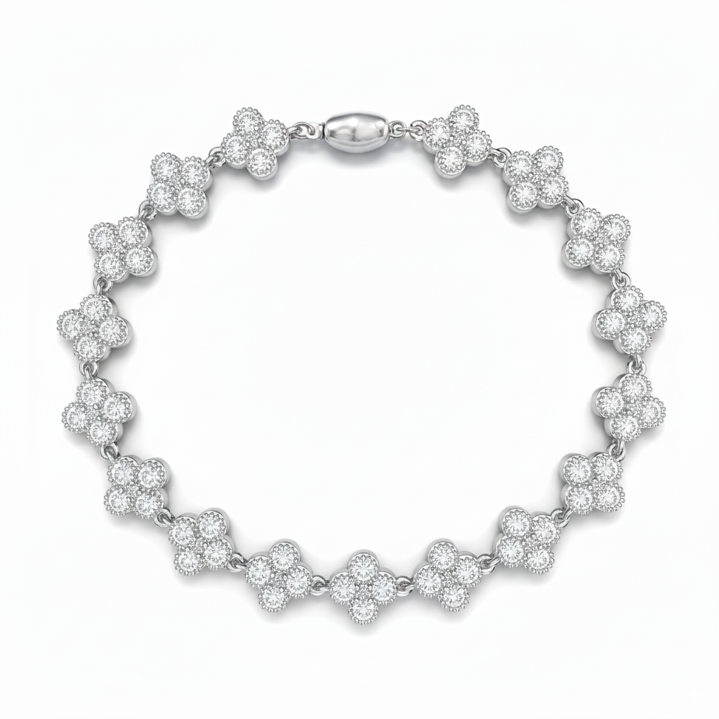 Pulsera Flores de Cristal