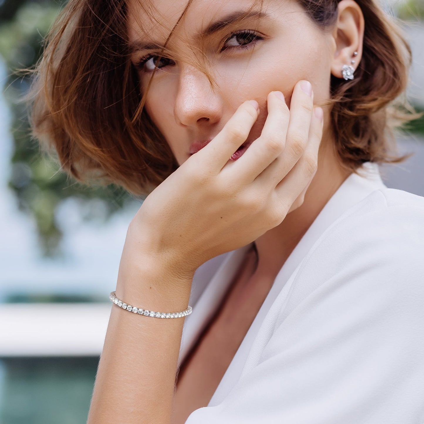 Pulsera Piedras Plateadas
