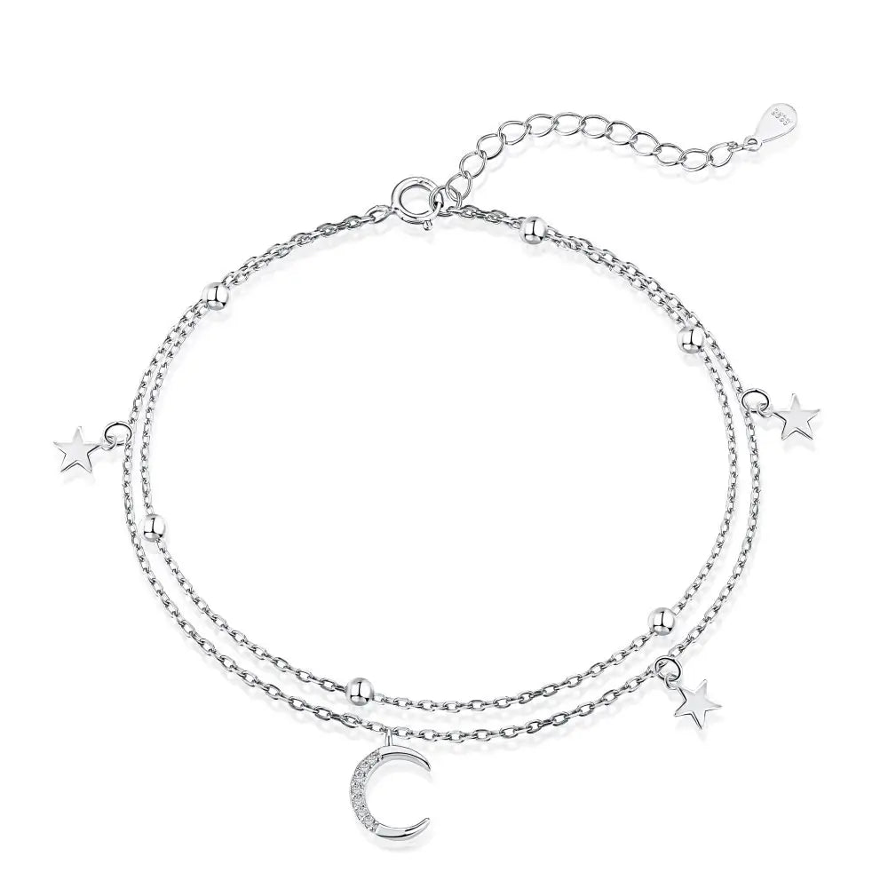 Pulsera Charms Luna y Estrellas
