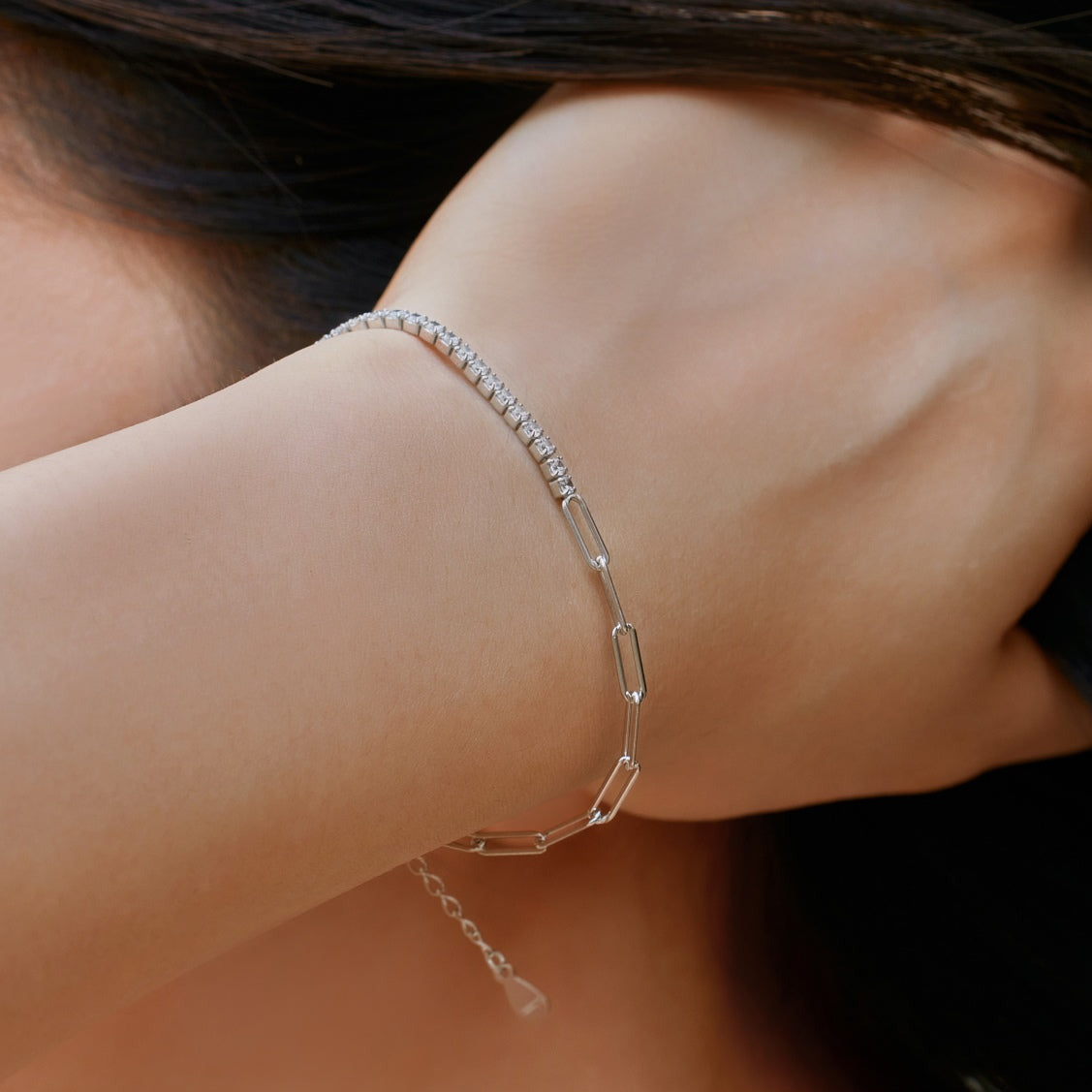 Pulsera Brillos en Plateado y Dorado