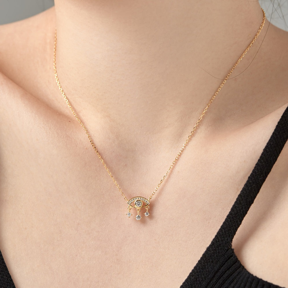 Collar Ojo Turco en Dorado y Plateado