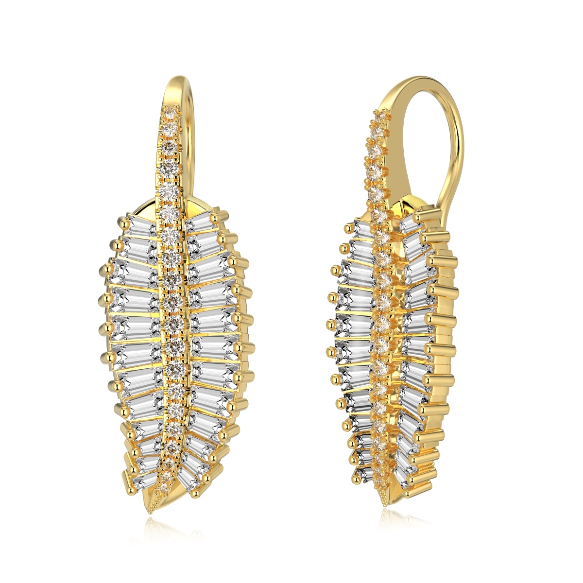 Pendientes Hoja Luminosa