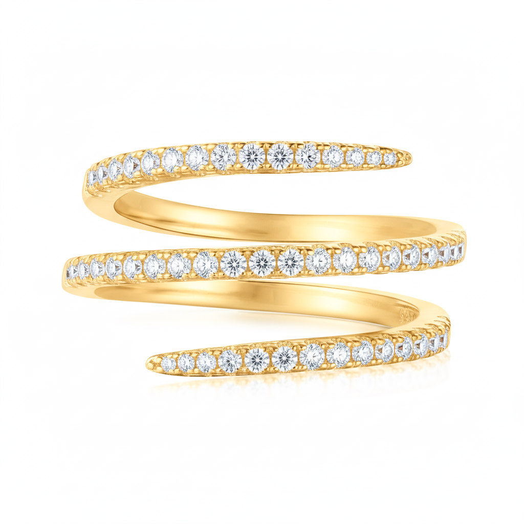 Anillo Helix en Plateado y Dorado - Plata 925